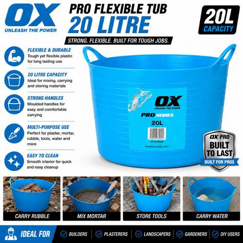Pro flexible tub 20l - flexible, mixing