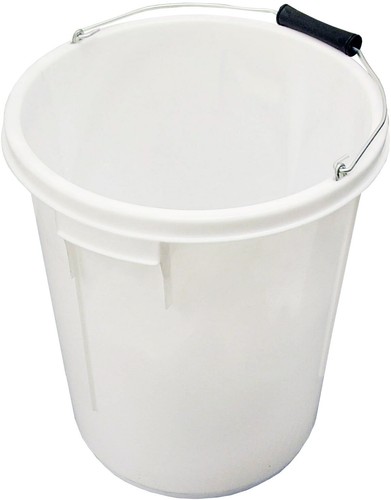 25l white bucket with metal - 25l,